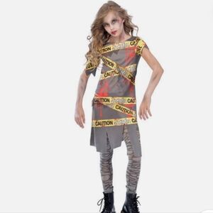 Caution Zombie Kids Costume Size Small 4-6